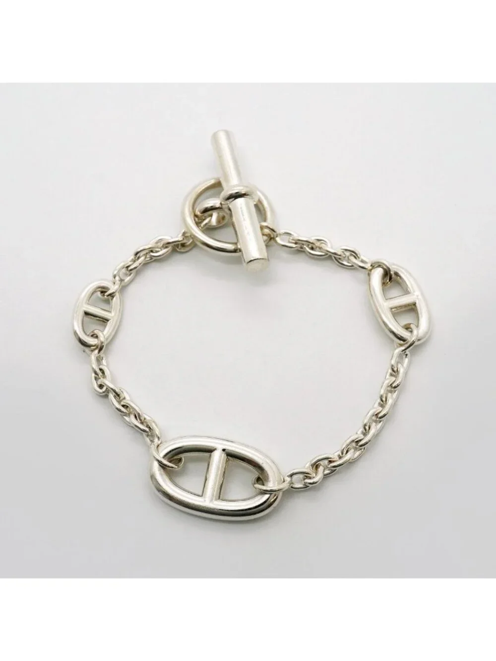 Hermes Chaine D'ancre Farandole 925 Sterling Silver Bracelet